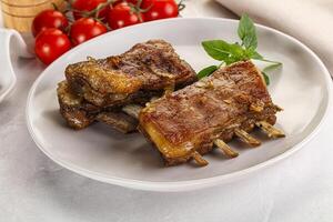 Roasted Lamb ribs with spices photo