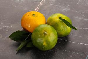 Fresh ripe sweet juicy mandarins photo