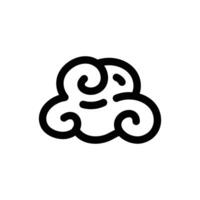 Simple Cloud icon. The icon can be used for websites, print templates, presentation templates, illustrations, etc vector
