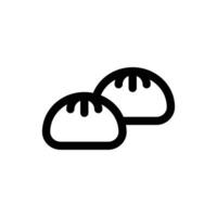 Simple Meatbun icon. The icon can be used for websites, print templates, presentation templates, illustrations, etc vector
