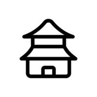 Simple Pagoda icon. The icon can be used for websites, print templates, presentation templates, illustrations, etc vector