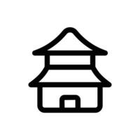 Simple Pagoda icon. The icon can be used for websites, print templates, presentation templates, illustrations, etc vector