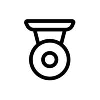 sencillo gong icono. el icono lata ser usado para sitios web, impresión plantillas, presentación plantillas, ilustraciones, etc vector