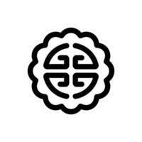 Simple Mooncake icon. The icon can be used for websites, print templates, presentation templates, illustrations, etc vector