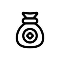 Simple Money Bag icon. The icon can be used for websites, print templates, presentation templates, illustrations, etc vector