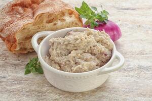 Jewish traditional cuisine herring mousse Forsmak photo