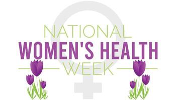 National Women's Health Week observed every year in May. Template for background, banner, card, poster with text inscription. vector