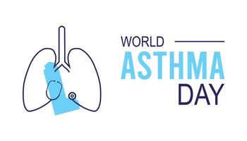 World Asthma Day observed every year in May. Template for background, banner, card, poster with text inscription. vector