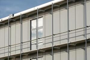 modern office building with metal cladding photo