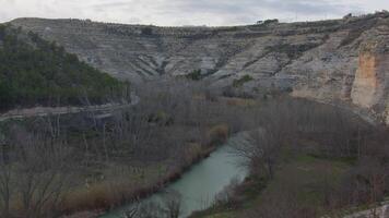 River through canyon landscape video