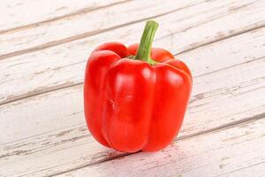 Ripe red Bulgarian bell pepper photo