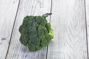 Raw ripe green broccoli cabbage photo