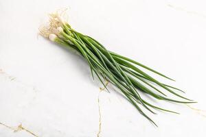 Young aroma fresh green onion photo