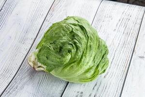 Natural organic iceberg salad cabbage photo