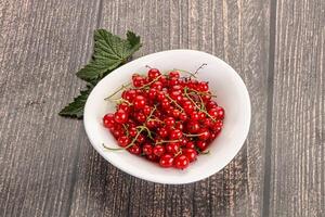 Sweet ripe red currant berries photo