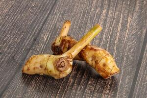Raw galangal root seasonong aroma photo