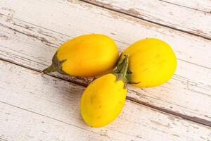 Yellow asian ripe eggplant vegetable photo