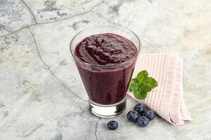 Fresh sweet natural blueberry smoothie photo