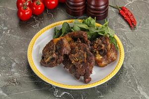 Grilled Lamb neck with spices photo