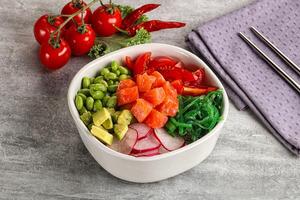 Hawaian cuisine - Poke with salmon photo