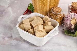 Vegan cuisine - organic tofu cheese photo