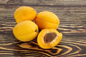 Sweet ripe tasty apricot heap photo