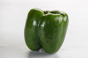 Raw green Bulgarian bell pepper photo