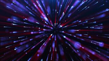 Flying sparkling and shiny particles, falling blue glowing, abstract rain of dots. Particle explosion. Digital futuristic background. Seamless looping 4k video