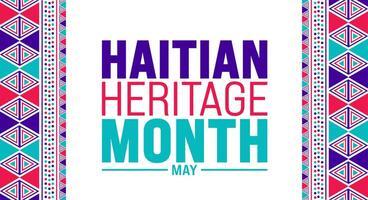 May is Haitian Heritage Month background template. Holiday concept. use to background, banner, placard, card, and poster design template with text inscription and standard color. vector