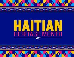 May is Haitian Heritage Month background template. Holiday concept. use to background, banner, placard, card, and poster design template with text inscription and standard color. vector