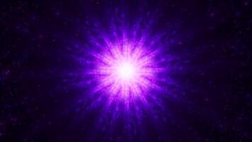 Abstract round sphere of shiny pink and purple particles of magical glow on a dark background, energy ball of bright dots, movement of a spherical ball video