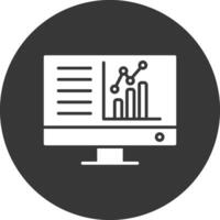 Dashboard Glyph Inverted Icon vector