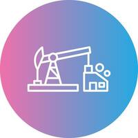 Oil Pump Line Gradient Circle Icon vector