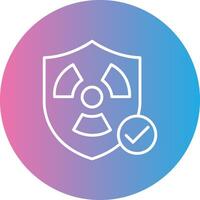 Safety Nuclear Line Gradient Circle Icon vector