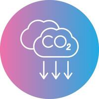 Co2 Line Gradient Circle Icon vector