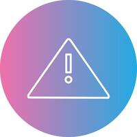 Alert Sign Line Gradient Circle Icon vector