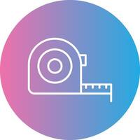 Measure Tape Line Gradient Circle Icon vector