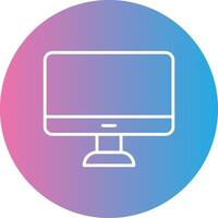 Monitor Line Gradient Circle Icon vector