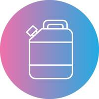 Jerry Can Line Gradient Circle Icon vector