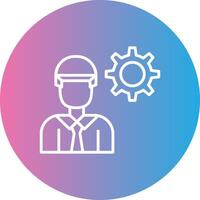 Engineering Line Gradient Circle Icon vector