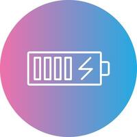 Battery Line Gradient Circle Icon vector