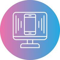 Responsive Design Line Gradient Circle Icon vector
