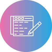 Code Language Line Gradient Circle Icon vector