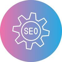 SEO Line Gradient Circle Icon vector