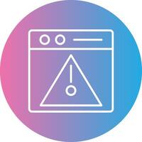 Error Line Gradient Circle Icon vector