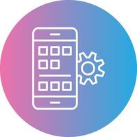 Application Development Line Gradient Circle Icon vector