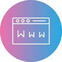 Www Line Gradient Circle Icon vector