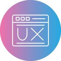 User Experience Line Gradient Circle Icon vector