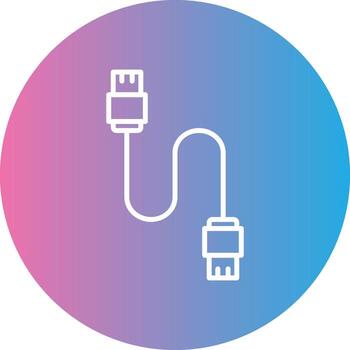 base de datos cable línea degradado circulo icono vector