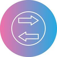 Database Transfer Line Gradient Circle Icon vector